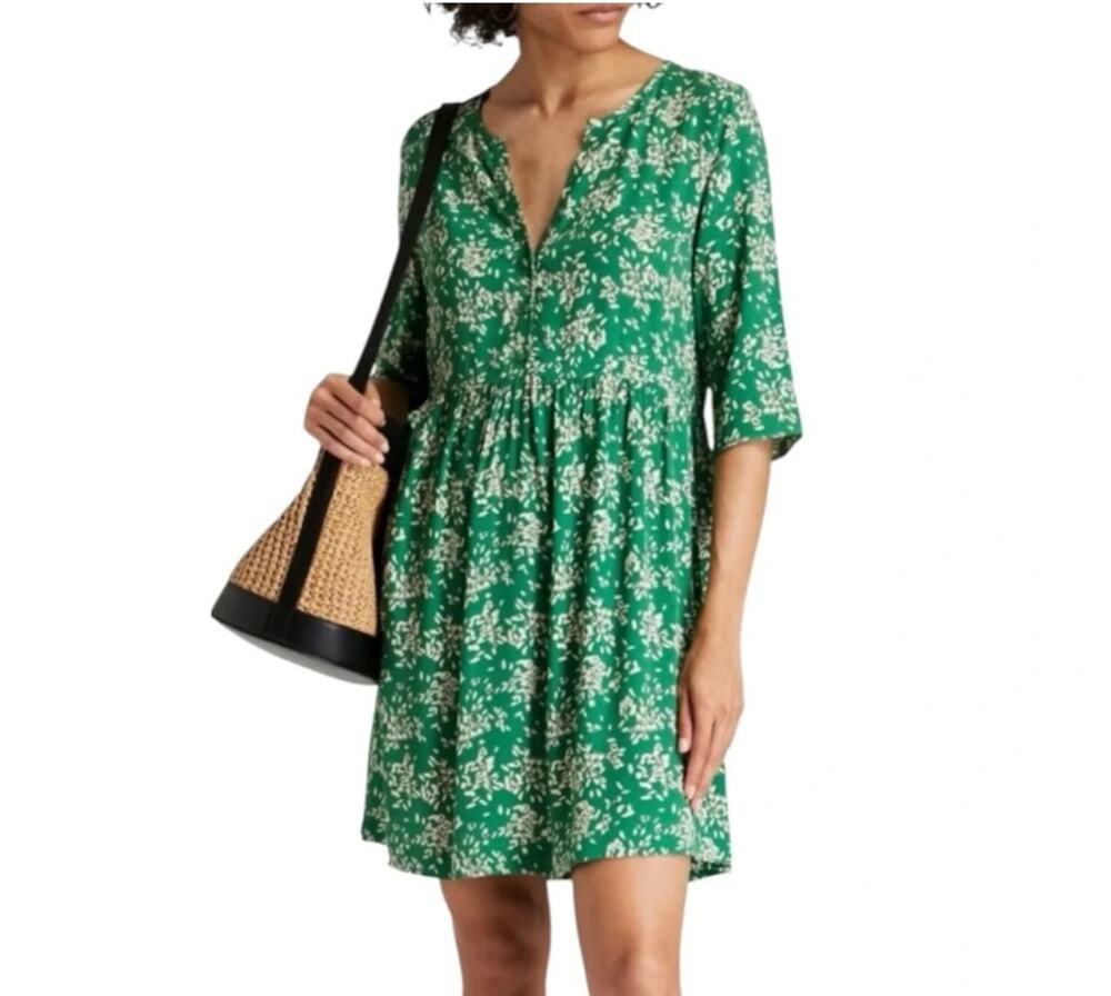 Ba&sh Green Floral Mini Vlada Dress Size Medium NEW